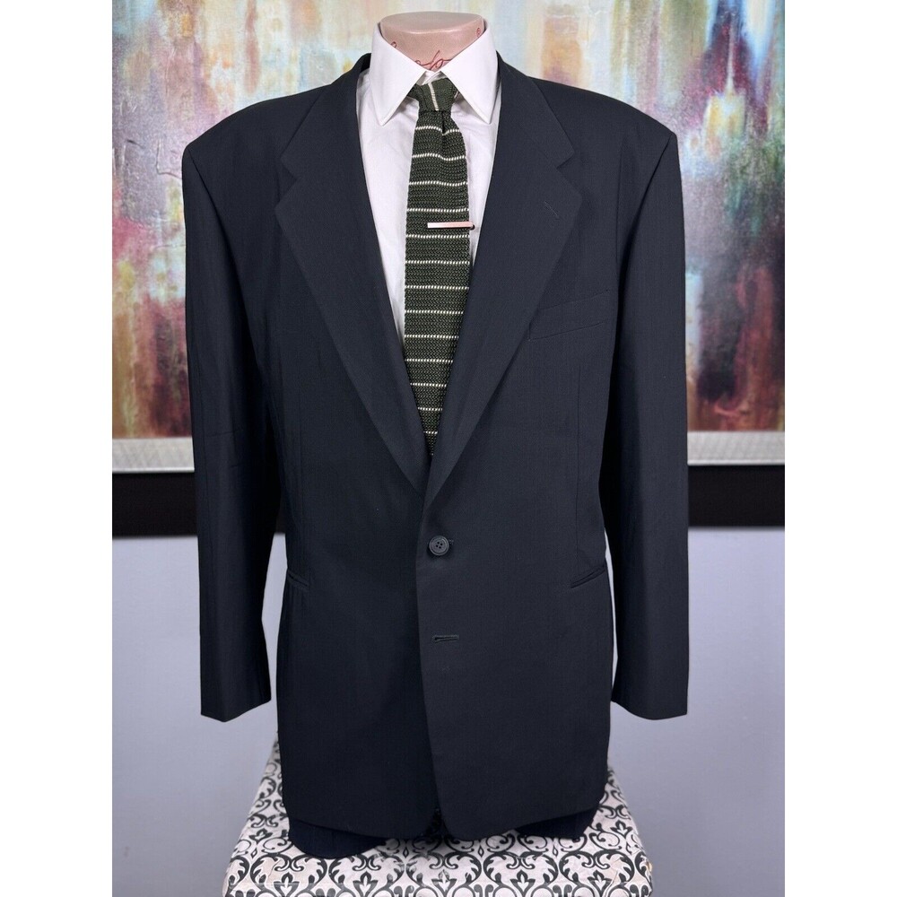 Pal Zileri Men’s Black Half Lined Retro Blazer Made In Italy 46L MSRP $1825